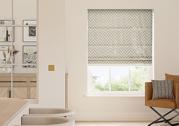 Chevron Stripe, Taupe - Roman Blind - Image 3